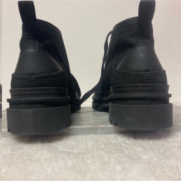 A.P.C Faustine Basse Ankle Boots Size 9 Shoes Lace Up Black Canvas New - Picture 11 of 14